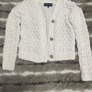 Kendall & Kylie Cream Cable Knit Cardigan